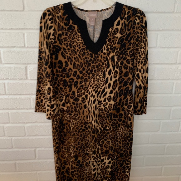 Chicos Cheetah Print Dress - Picture 1 of 5